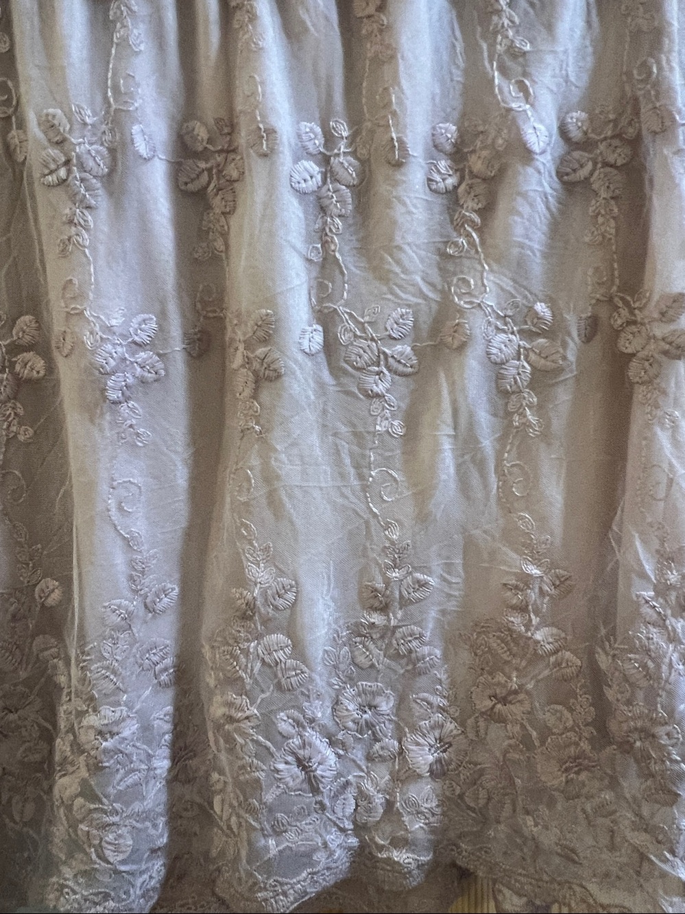 Cato Blush Sheer Embroidered lace Peasant Blouse size x large - Picture 3 of 9